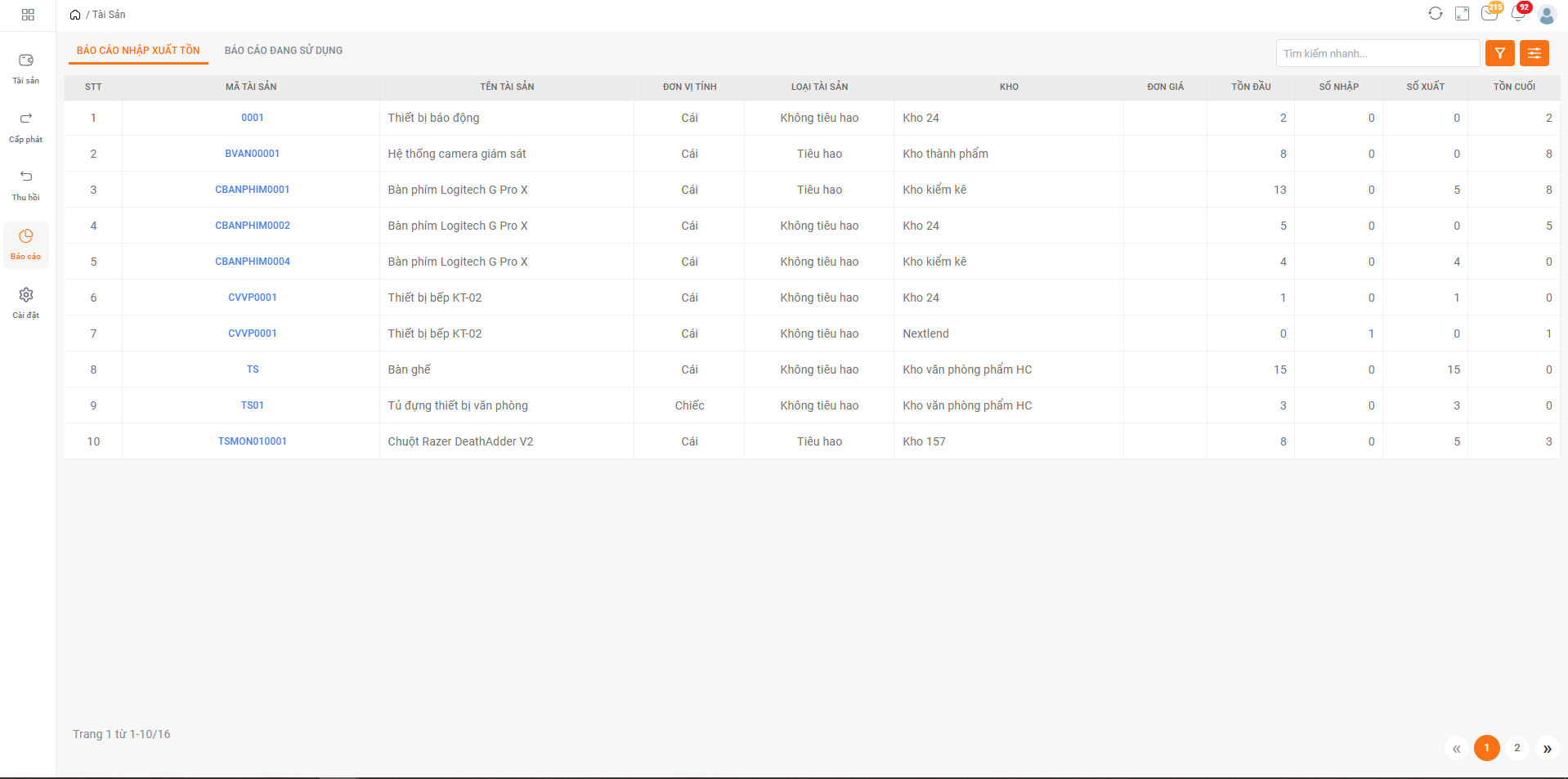 Lập biên bản kiểm kê tài sản